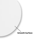 Close-up of 5 Inch White Wall Saver Shield for Doors, Rigid Vinyl with Smooth Surface showing texture and edge detail.