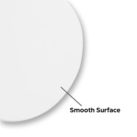 Close-up of 5 Inch White Wall Saver Shield for Doors, Rigid Vinyl with Smooth Surface showing texture and edge detail.