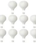 10 Pack White Hanging Hot Air Balloon Paper Lanterns 12 Inch Party Ready DIY Decor For Birthday Wedding Classroom Home Ceiling Decoration Reusable Easy To Assemble