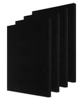 4 Pack Black Hard Foam Blocks 405x305x25mm Shipping Padding Sheets stacked against white background