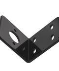 Heavy duty motor mounting bracket L-shape steel with multiple holes for adjustable motor placement and stability.
