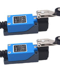 Two Pack Momentary Limit Switch With Adjustable Roller Lever Arm Travel Switch for CNC Mills Lasers and Plasma Routers NC NO