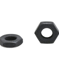 Front And Rear Hollow Shaft Nuts 3/8 Inch Zinc Alloy Hub Lock Nuts For MTB Quick Repair 4 Pack showing black finish