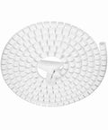 Kick That Nasty Cord Clutter To The Curb With This Highly Flexible Zip Up Spiral Cable Wrap Tube, white, coiled, for wire organization.