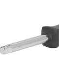 Close-up of steel socket with black grip from Two Piece 1/4 Inch Drive Socket Spinner Set With Comfortable Grip Handle For Auto Repair And Maintenance And Quick Replacement Tools Kit In Durable Steel Black And Silver.
