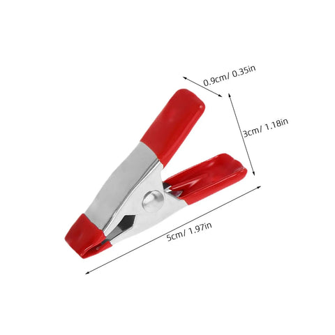 Top Notch 24 Piece Heavy Duty Mini Spring Clip Set With Colorful Quick Release Clamps Perfect For Woodworking Gardening Camping Tents And Craft Projects Plus Portable Industrial Hand Tool Kit You Need For Any Job. red mini spring clip 5cm x 3cm metal clamp