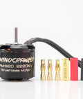 Beefy High Torque 3532 Outrunner Brushless Motor For One Eighth And One Tenth Scale RC Crawlers with connectors and cables visible