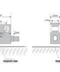 Diagram of Dual Axis Digital DRO Readout With 7 Digit Display, Magnetic Tape Encoder for precise measurements