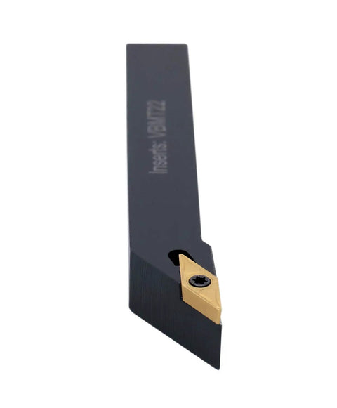 Right Hand SVJB R08 2A Turning Tool Holder With Half Inch Shank And Four Inch Overall Length, Indexable Design For VBMT22 Carbide Inserts, Negative 3 Degree Side Cutting, Rigid, Fast Edge Renewal For Better Uptime