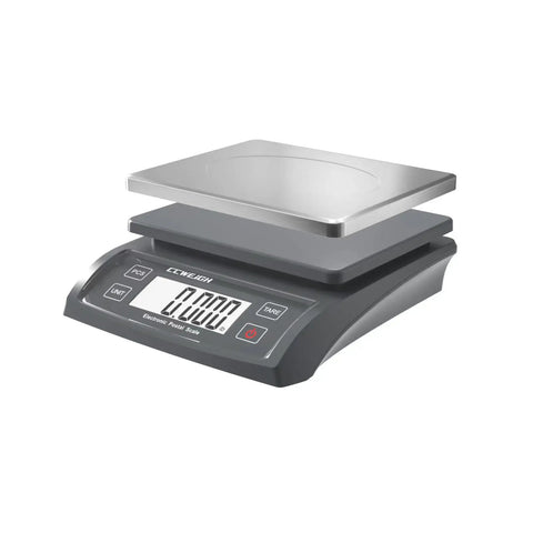All In One Digital Scale For Postal And Kitchen 66lb 30kg With Battery, Stainless Steel Platform, Tare Function, Display On