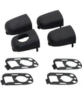 Upgrade Your Ride With This Super Cool Car Door Handle Ends Cap Trim Kit That Snaps Right On For Peop, 307 C2 And C3 Models To Make It Look Fresh With A Smooth Black Finish That Looks Lit., black plastic 8-piece door handle cap set for Peugeot 307 C2 C3