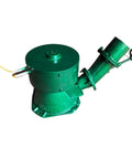 Portable Micro Hydroelectric Power Generator 500W Hydro Turbine For Off Grid Living Emergency Backup Power Mountain Farms 220 Volt Ready Compact Water Turbine Generator green metal unit side view