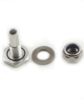 Solid Aluminum Soft Mount Vacuum Line Fitting Kit For 10mm Silicone Hose With Lock Nut Washer And O Ring Seal Universal Upgrade For Custom Builds And Street Rigs, aluminum fitting parts