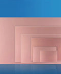 Stacked Eight Piece FR4 Copper Clad PCB Boards Set, 50mm X 70mm X 1.5mm, single-sided, displayed on blue background