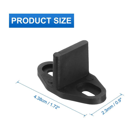 2 Pack T Shape Sliding Barn Door Bottom Floor Guides Matte Black With Screws And Anchors Concealed Track Hardware POM Plastic Construction Rust And Scratch Resistant For Quiet Smooth Door Operation