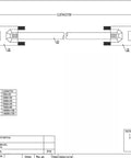 Diagram of CX4 Infiniband Cable With Screw Lock For Industrial Cameras And Frame Grabbers, available in various lengths.