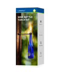 Packaging of Wine Bottle Torch Kit For Outdoor Patio Lighting Wall Mount Holder With Wick Whiskey Bottle Torches Hardware Kit DIY.