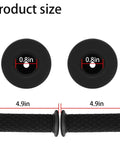 Size comparison of Non Slip Rubber Motorcycle Hand Grips For Seven Eighths Inch And Twenty Two To Twenty Four Millimeter Handlebars.