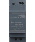 Heavy Duty Din Rail Power Supply 12v 2.5a Industrial Switching Adapter With Short Circuit Protection front view with specifications