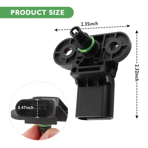 Map Sensor Replacement For Audi A4 A5 A6 And VW Golf Passat With OEM 0261230234, close-up view showing product size.