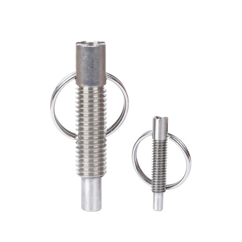 Built Tough 5 Piece Indexing Pin Set With Smooth Retractable Springs And Self Locking Rings Precision Ground Locator Bolts M6 to M16