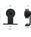 Two Pack Sliding Barn Door Rollers Only No Track T Shape Hangers Ultra Quiet Steel Bearings With Gcr15 Premium Nylon Wheel
