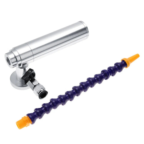 Heavy Duty Cold Air Blaster Pro Level Vortex Chiller With Flex Hose And Beefy Aluminum Build Smart Temp Twist Knob for quick cooling tasks.