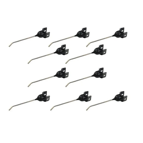 Ten Heavy Duty Hay Rake Teeth Set With Rubber Mounted Teeth For One And Five Eighths Inch Bar Rakes Fits 96R1 Parallel Bar Rakes