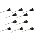 Ten Heavy Duty Hay Rake Teeth Set With Rubber Mounted Teeth For One And Five Eighths Inch Bar Rakes Fits 96R1 Parallel Bar Rakes