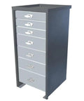 Beast Mode Seven Drawer Heavy Duty Steel Toolbox With Five Hundred Pound Slide Capacity Built For Rugged Pickup Trucks And Tough Job Site Tool Storage, vertical angle showing seven drawers.