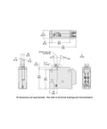 Technical diagram of Homeline Twin 15 Amp Single Pole Tandem Circuit Breaker With 10kA Interrupt Rating And Easy Plug On Design.