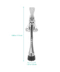 Easy Step Zinc Alloy Door Stopper With Silent Anti Collision And Solid Grip Spring Loaded Kickdown Door Holder front view with size