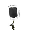 Back view of Multifunctional Orienteering Compass with case, dimensions, luminous pointer visible for hiking camping survival