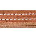 Doubled And Stitched Five Eighths Inch Curb Strap For Flat Harness Russet Weather Resistant Leather With Smoothed Edges