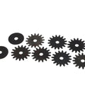 Heat Treated Carbon Steel Replacement Cutters For Bench Grinder Wheel Dresser Fits 10 Inch Grinders. Set of eight blades for tool restoration.