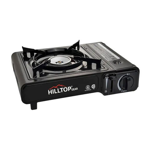 8,000 BTU Portable Gas Stove With Carrying Case For Camping, Picnics, Hiking, Fishing And BBQ, CSA Listed Black Instastart Ignition
