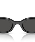 Dope Low Bridge Fit Oval Sunglasses In Black And Dark Grey, 53 mm Lens Width, Small Frame For Narrow Faces, Bio-Based Polished Black Frame