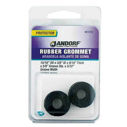Packaging for Electrical Grade Rubber Grommet, Outside Diameter 15/16 Inch, Inner Diameter 3/8 Inch, industrial use.