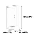 Heavy Duty Outdoor Metal Electrical Enclosure Junction Box Waterproof Floor Standing IP30 Coated Cold Rolled Steel Weatherproof Cabinet For Outdoor Use 120x60x40cm 47x24x16in dimension view
