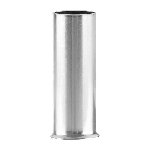 Heavy Duty Copper Crimp Connectors 100 Pack 15mm Long Non Insulated Ferrule Pin Terminals EN10-15 for AWG 8 and 10mm2 Wire Tin Plated Secure Wire Termination, silver ferrule