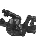 Rock Solid Mechanical Disc Brake Set For Mountain Bikes Featuring Steel Rotor And Caliper Piston With Killer Grip And Sick Stopping Power For Trail Sessions showing a black caliper piston for disc brakes.