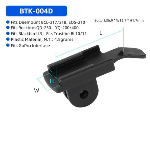 2 Pack Bike Light Mount Adapter Rail Slide On Type Bracket For Quick Install On Handlebar Mounting Of Front Headlight LED Lamp