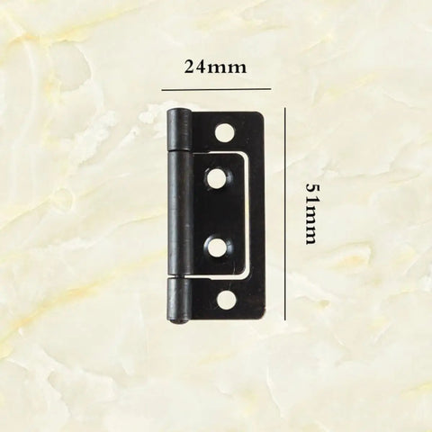 Close-up of Six Pack Thickened Flat Door Hinges With Silent Operation Heavy Duty Loose Leaf Sub Door Hinges in Black