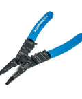 8 Inch Long Nose Wire Cutter Multi Tool With Wire Stripper And Crimper For Electricians, Made In USA, blue handles