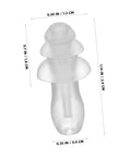 Snag These 40 Count Reusable Silicone Ear Plugs Soft Tight Seal Keeps Ears Dry Swimming Or Showering Noise Blocking Cushions, clear silicone design.