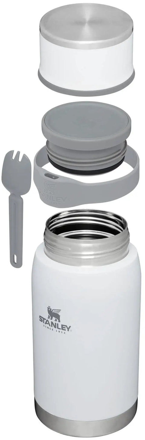 Adventure To Go Food Jar And Spork 36 Oz Vacuum Insulated Food Container With Wide Mouth Screw On Lid Leakproof included spork and lid.