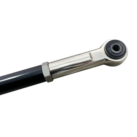 Beefy 0 To 6 Inch Lift Front And Rear Track Bar For 2007 2018 Jeep Wrangler JK Heavy Duty Adjustable Panhard Rod Replacement That Keeps The Axle In Line With The Frame And Cuts Down On Suspension Stress, black DOM tube and rod end