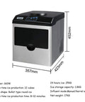 Portable Countertop Ice Maker Pumping Out 55 Lbs Of Irresistible Chewable Bullet Ice Daily featuring a sleek design and dimensions.