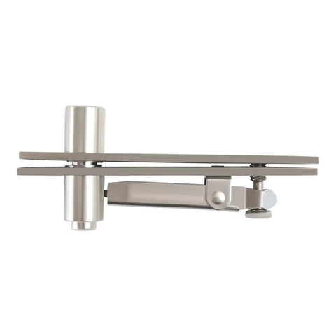 Side view of Heavy Duty 360 Degree Pivot Hinge for Hidden Bookcase and Secret Door, sleek metal hardware for modern spaces.