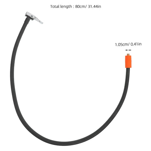 Rock Your Ride With This Universal Metal Tire Inflator Extension Tube For Motorbike And Bike At 31.5 Inch Length Fitting Car Air Pump And Hand Pump Ensuring Tight Seal Leak Free Security High Pressure Keeping Tires Packed Without Leaks Ruining Fun. 31.5in metal tire inflator extension tube with hose and valve connector